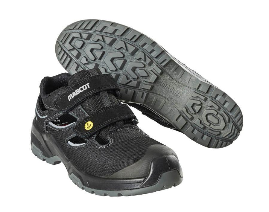 Sicherheitssandale FOOTWEAR FLEX schwarz/silber