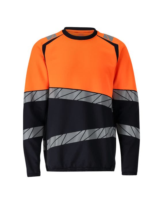 Sweatshirt ACCELERATE SAFE schwarzblau/hi-vis orange