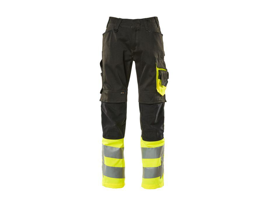Hose mit Knietaschen SAFE SUPREME schwarz/hi-vis gelb