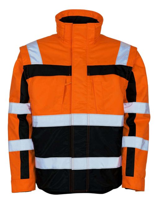 Winterjacke SAFE COMPETE hi-vis orange/marine
