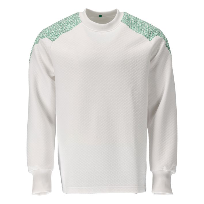 Sweatshirt FOOD & CARE weiss/grasgrün