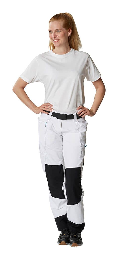 Hose mit Knietaschen ADVANCED weiss
