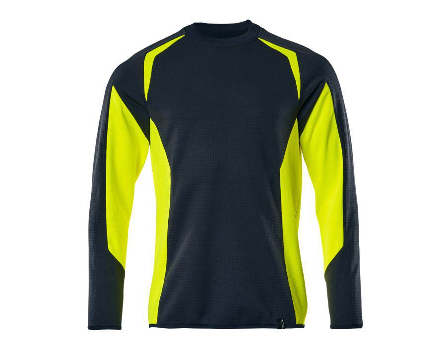Sweatshirt ACCELERATE SAFE schwarzblau/hi-vis gelb