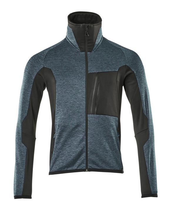 Fleecepullover mit Reißverschluss ADVANCED Dunkelpetroleum/ schwarz