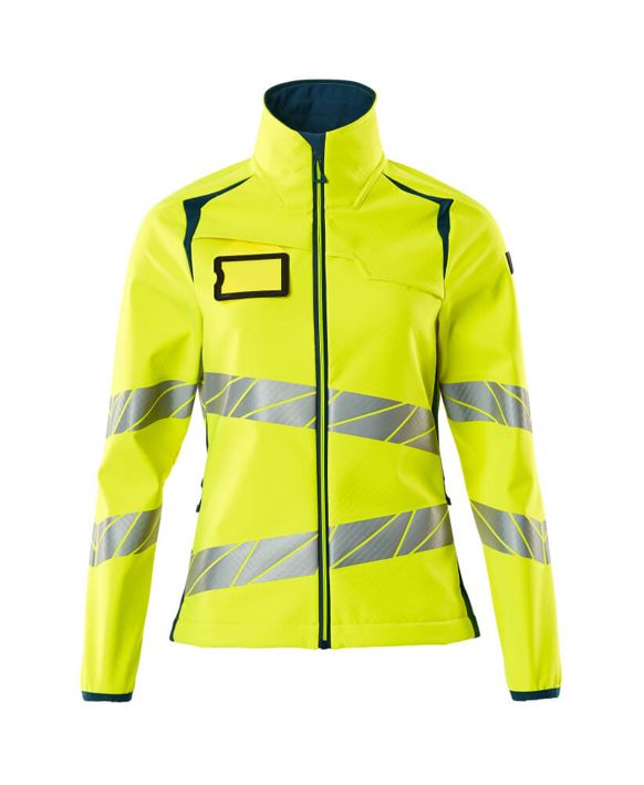 Soft Shell Jacke ACCELERATE SAFE hi-vis gelb/dunkelpetroleum