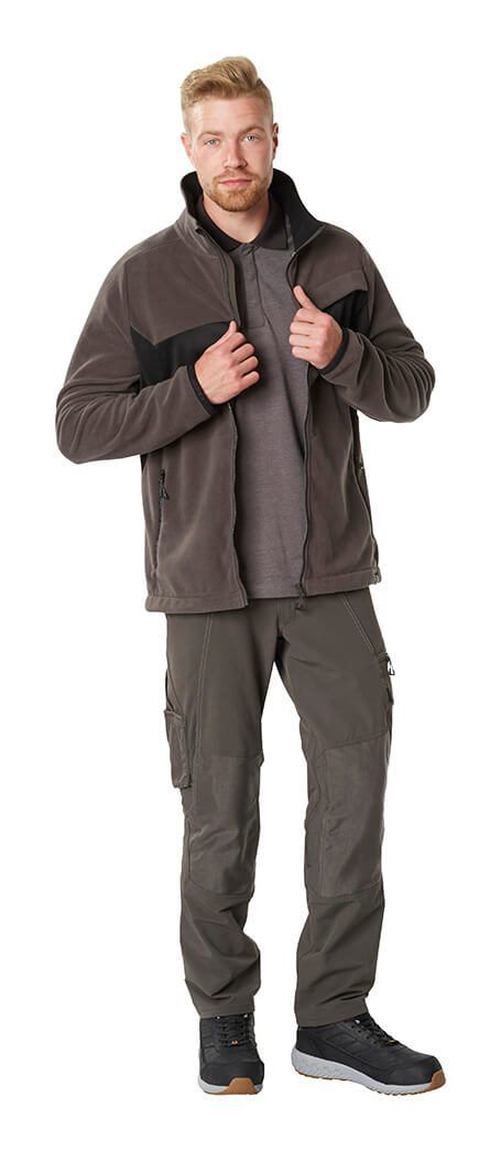 Fleecejacke ACCELERATE dunkelanthrazit/schwarz