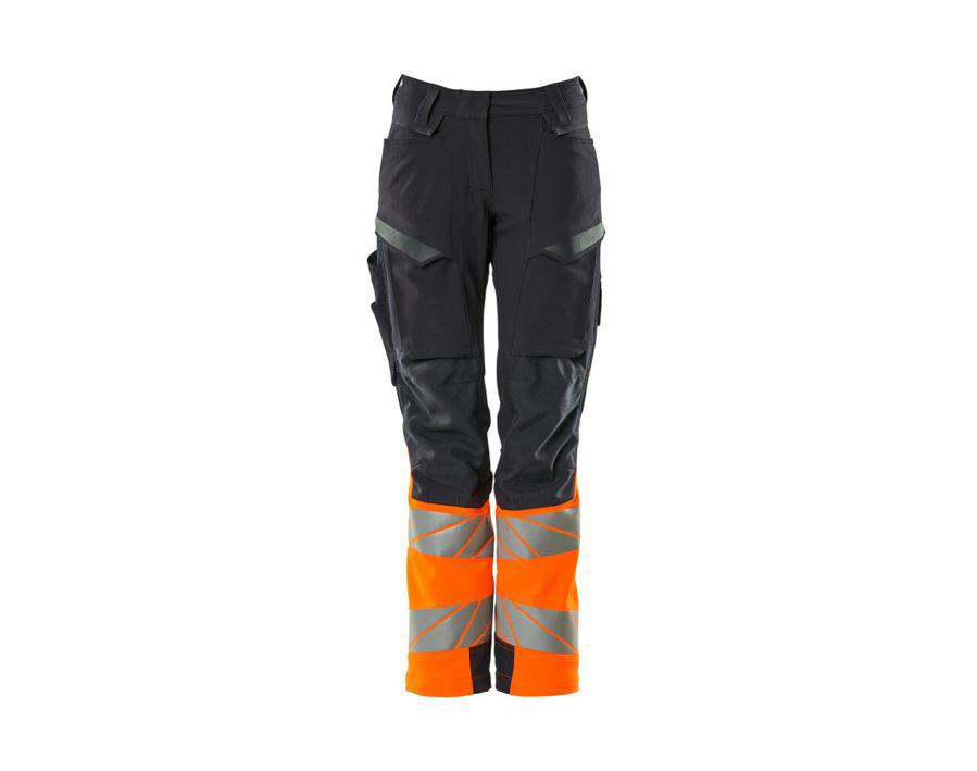 Hose mit Knietaschen ACCELERATE SAFE schwarzblau/hi-vis orange