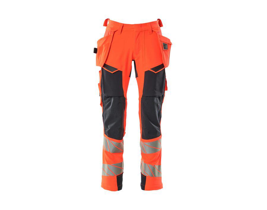 Hose mit Hängetaschen ACCELERATE SAFE Hi-vis rot/schwarzblau