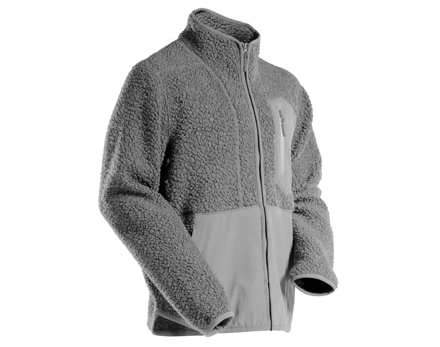 Faserpelz Jacke mit Reißverschluss CUSTOMIZED Anthrazitgrau