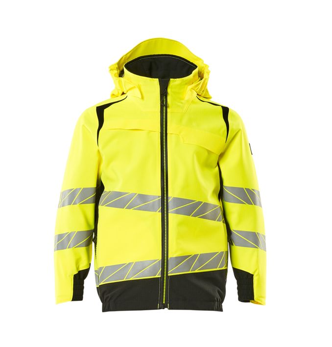 Hard Shell Jacke für Kinder ACCELERATE SAFE hi-vis gelb/schwarz